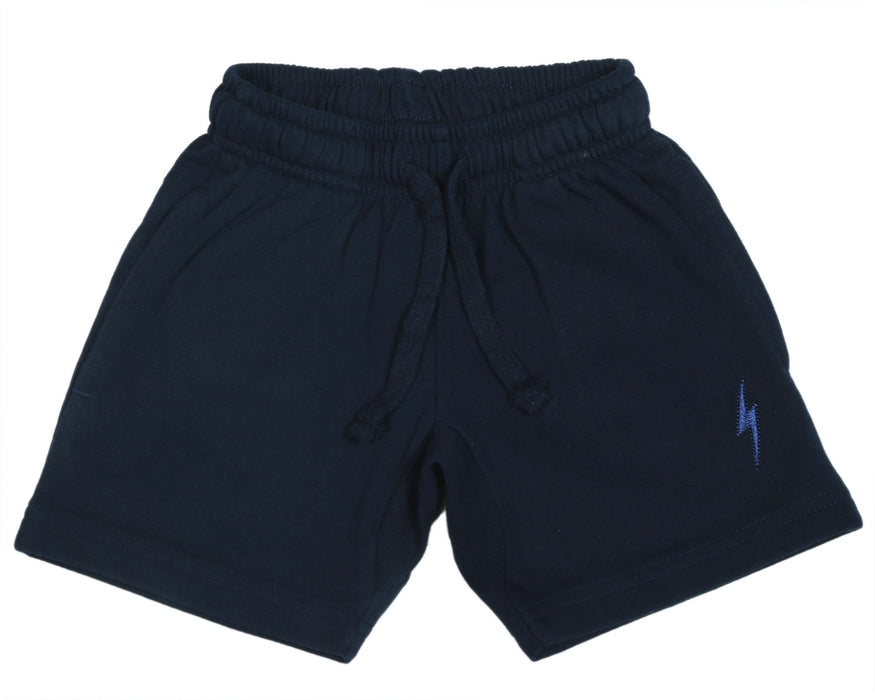 Kids Sweat Shorts - Navy Bolt