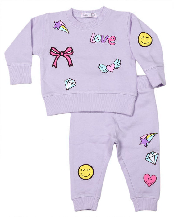 Toddler Doodle Patches Set - Lilac