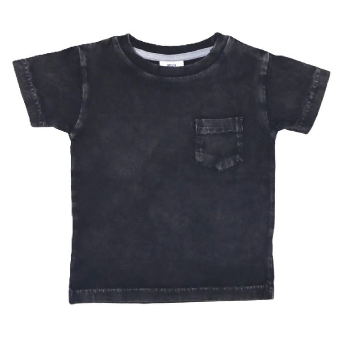 Kids Solid Enzyme Pocket Tee - Black (8365585269020)