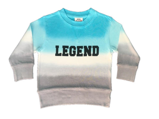 Kids Crew Sweatshirt- Turquoise/Coal Gradient (8367754215708)