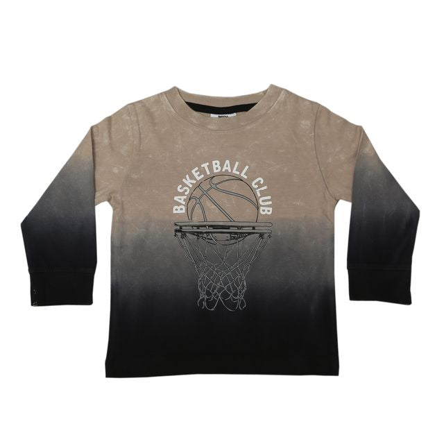 Kids Long Sleeve Enzyme Dip Dye Tee - Basketball Club (8941591789852)