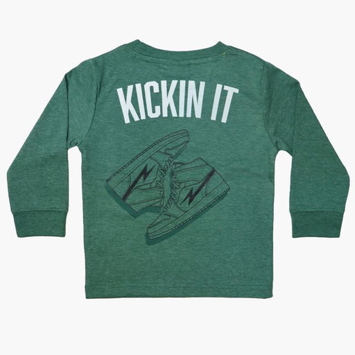 Kids Long Sleeve Tee - Kickin It (8941593297180)