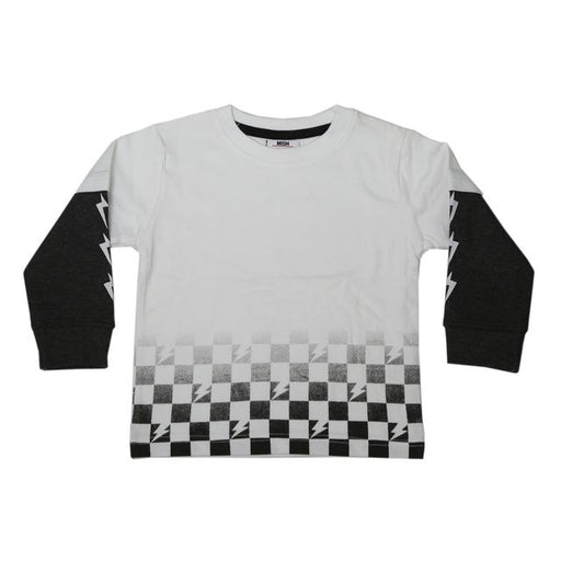 Kids Long Sleeve Thermal 2FER Tee - Electric Checker Bolts (8942131282204)