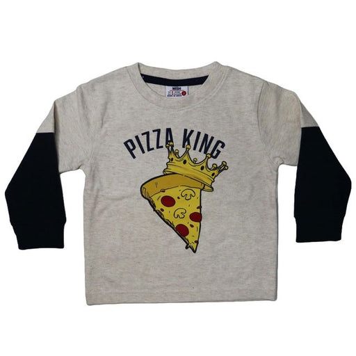 Kids Long Sleeve Thermal 2FER Tee - Pizza King (8942133182748)