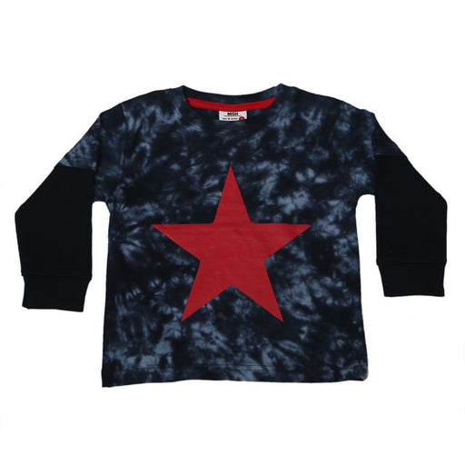 Kids Long Sleeve Thermal 2FER Tee - Star Tie Dye (8942134001948)