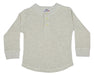 Kids Long Sleeve Thermal Henley Shirt - Oatmeal (8995042525468) (10594942746908)