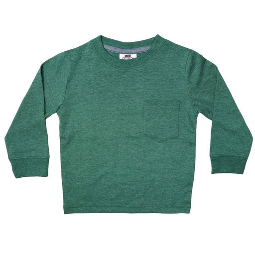 Kids Long Sleeve Pocket Tee - Hunter (8942176108828)