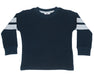 Kids Long Sleeve Thermal Striped Shirt - Navy (8995062907164) (10601693708572)