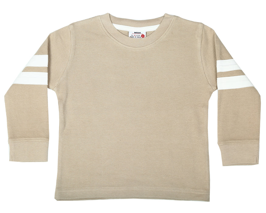 Kids Thermal Shirt - Stone with Sand Taping