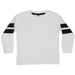 Kids Long Sleeve Thermal Striped Shirt - White (9999151333660) (10601697607964) (10601701540124)