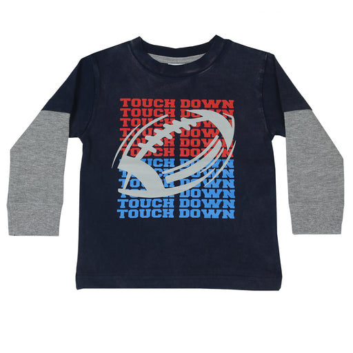 Kids Long Sleeve Enzyme 2Fer Tee - Touch Down (9997652623644) (10624213057820)