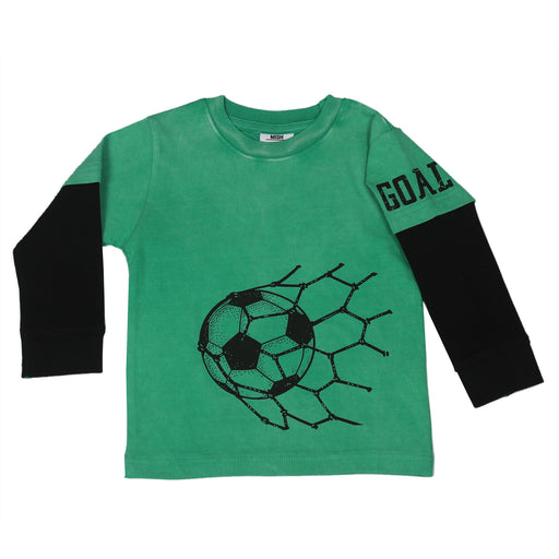 Kids Long Sleeve Enzyme 2Fer Tee - Goal (9997643415836) (10628614947100)