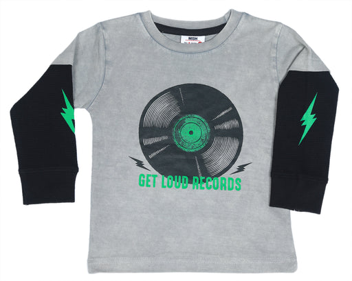 Kids Long Sleeve Enzyme 2Fer Shirt - Loud Records (9998412775708) (10633497510172)