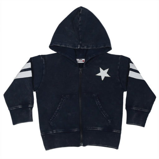 Kids Zip Enzyme Hoodie - Sports Star Navy (9999134621980) (10633483518236)