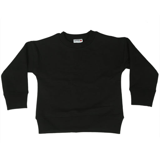 Kids Crew Neck Sweatshirt - Black (10020361928988) (10611634667804)