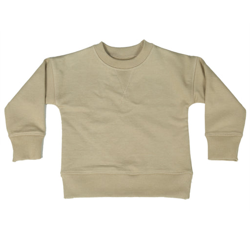 Kids Crew Neck Sweatshirt - Stone (10025743614236) (10611634995484)