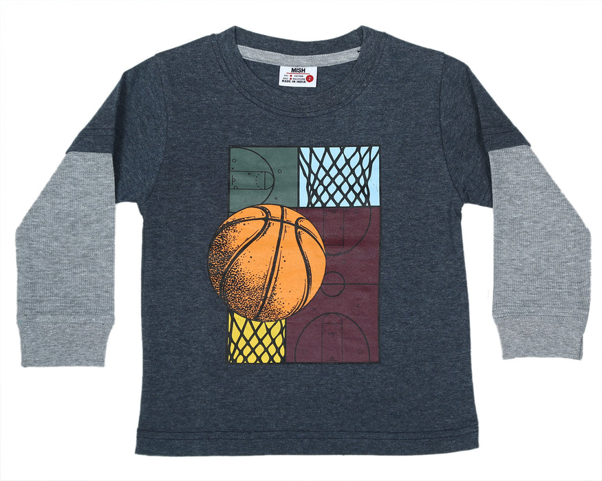 Kids Two-fer Shirt - Basketball Geo