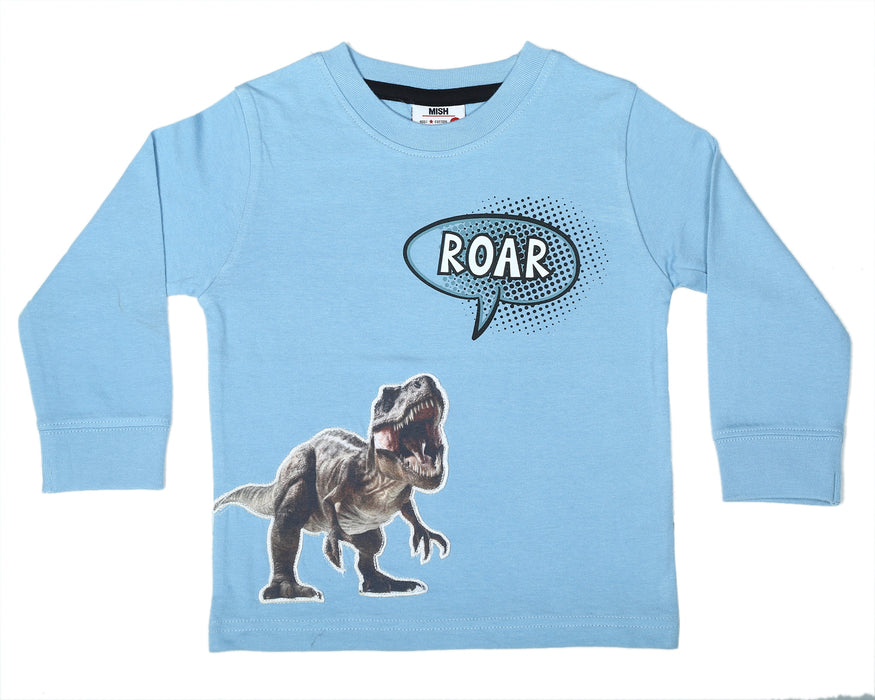 Kids Raglan Shirt - Dino Roar