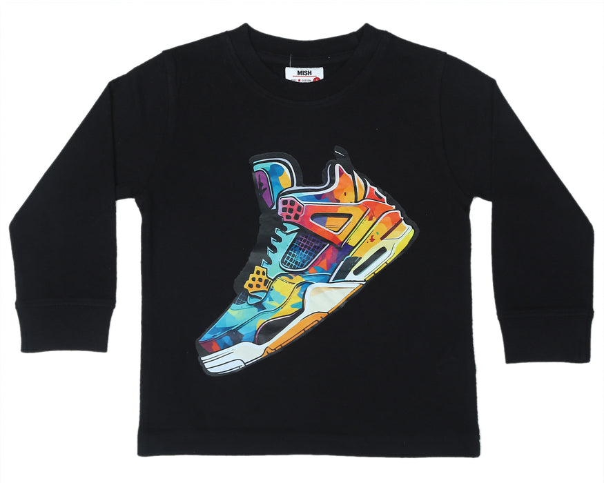 Kids Long Sleeve Shirt - Sneakers