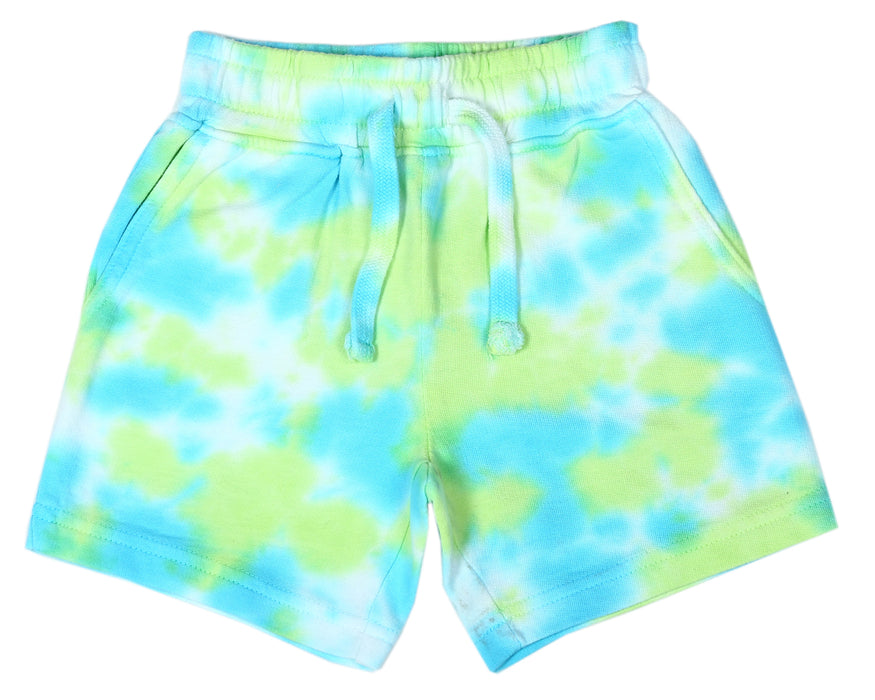 Kids Sweat Shorts - Turq Tie Dye