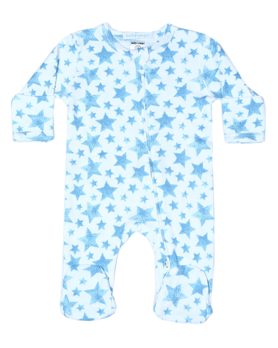 Two-Way Zipper Footie - Soft Stars (10593045872924) (10152887583004)