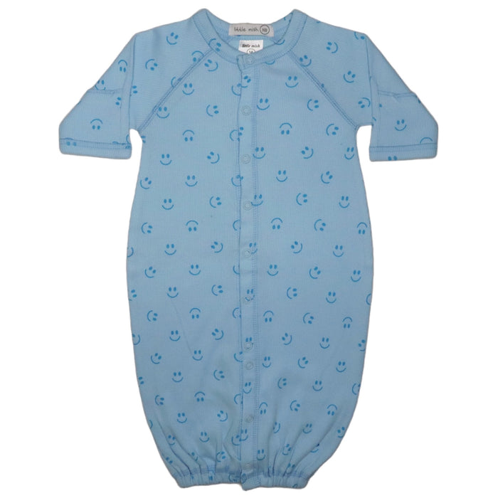 Baby Converter Gown - Blue Smile (8174543077660)