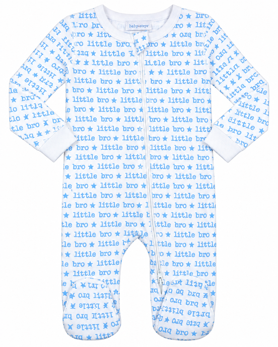 Baby Zipper Footie - Little Bro - Sibling Collection