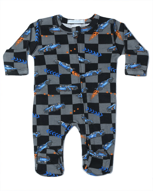 Baby Two-Way Zipper Footie - Car Check (10040363385116) (10616052777244)