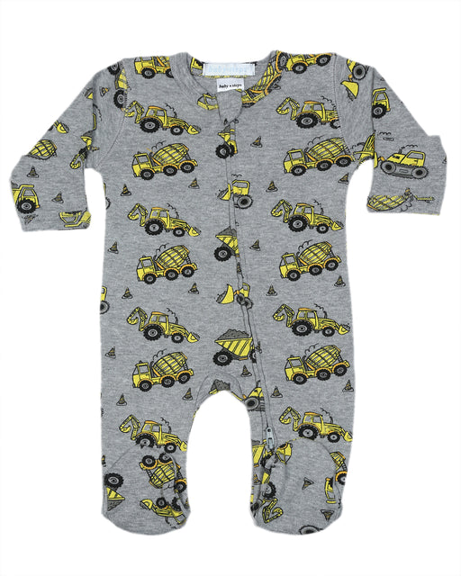F1448 Baby Two-Way Zipper Footie - Construction (10187234115868) (10616052941084)