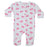 Baby Zipper Footie - Water Color Hearts (8462996537628)