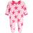 Baby Zipper Footie - Large Pink Stars (8466947014940)