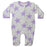 Baby Zipper Footie - Large Star Lilac (8466948522268)
