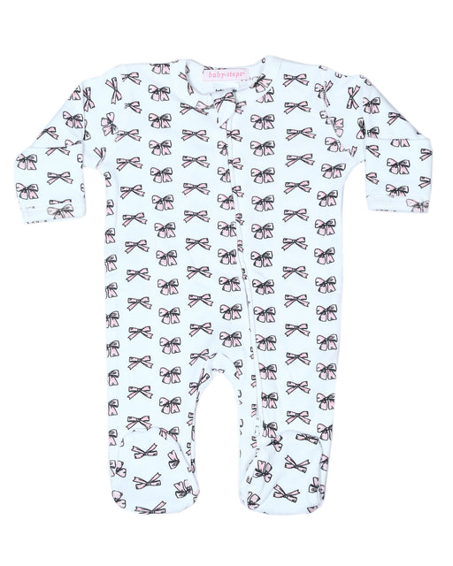 F2415 Baby Two-Way Zipper Footie - Bows (9636171481372) (10598363857180)