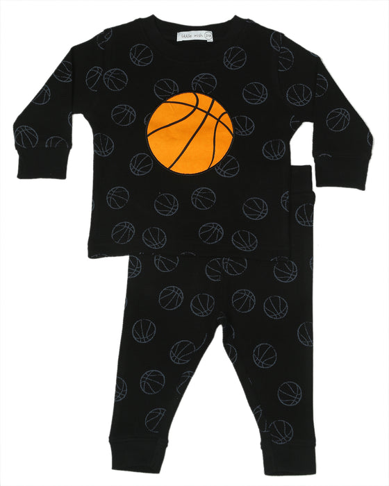 Toddler Basketball Thermal Set - Black