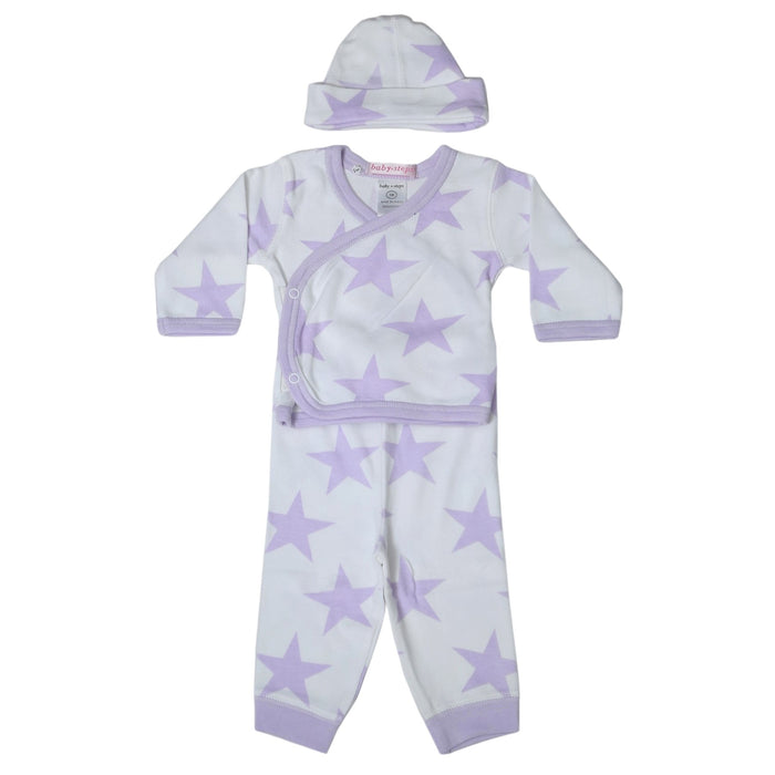 Baby 3 Piece Set - Large Star Lilac (8461014597916)