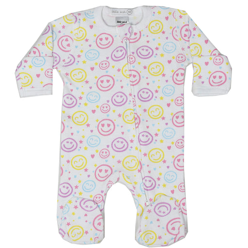Baby Thermal Zipper Footie - Multi Smile (10002770788636) (10608494280988)