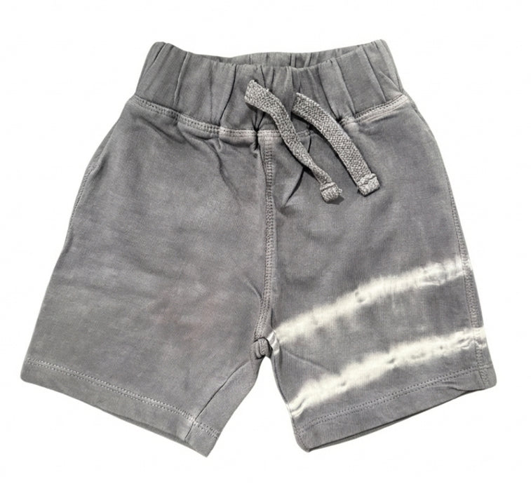 Kids Tie Dye Stripe Shorts - Coal