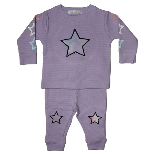 Baby Long Sleeve Tee and Pant Set - Star Tie Dye (8973809910044)