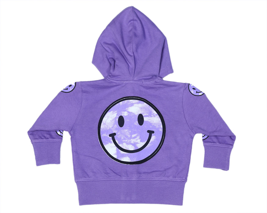 ZH4788 Baby Zip Hoodie - Smiley Tie Dye (10146394997020) (10587239350556)