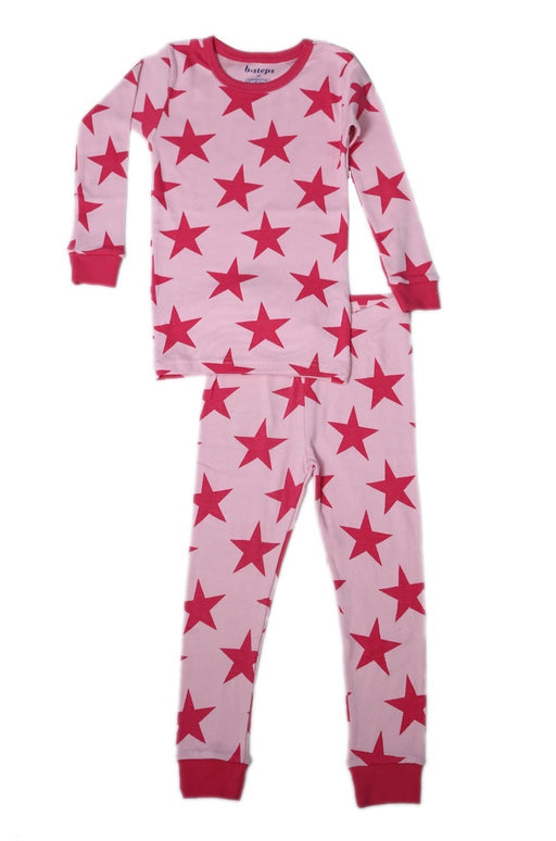 Kids Pajamas - Large Star Pink (8472792236316)