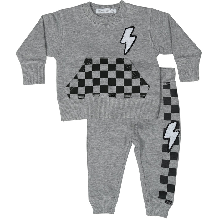 Baby Shirt and Jogger Set - Bolt Patch (10052260299036) (10628631265564)