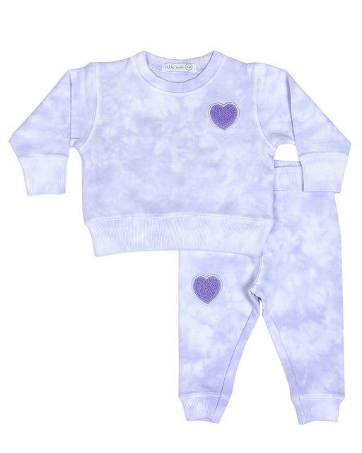 Baby Shirt and Pants Set - Heart Tie Dye (10001279582492) (10608468230428)