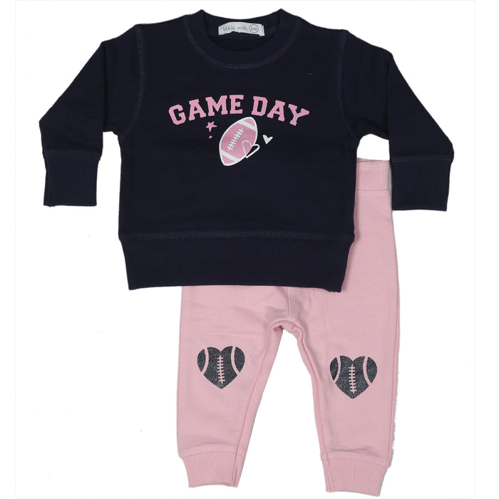 Baby Shirt and Pants Set - Football Fan Pink (10002793726236) (10608483959068)