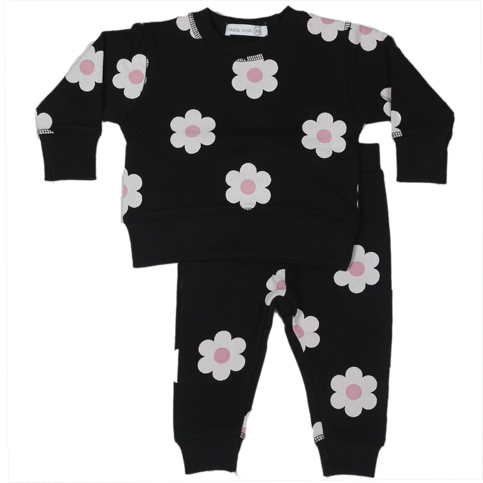 Baby Shirt and Pants Set - Flowers (10002821251356) (10608495067420)