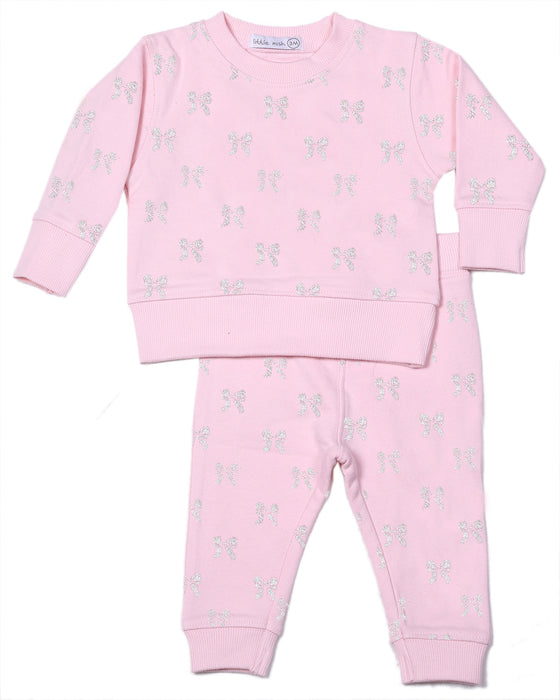 Toddler All-Over Iridescent Bows Set - Pink
