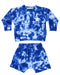 FTSS3787 Baby Tie Dye Sweatshirt and Shorts Set - Cobalt Star (10147301163292) (10587128922396)