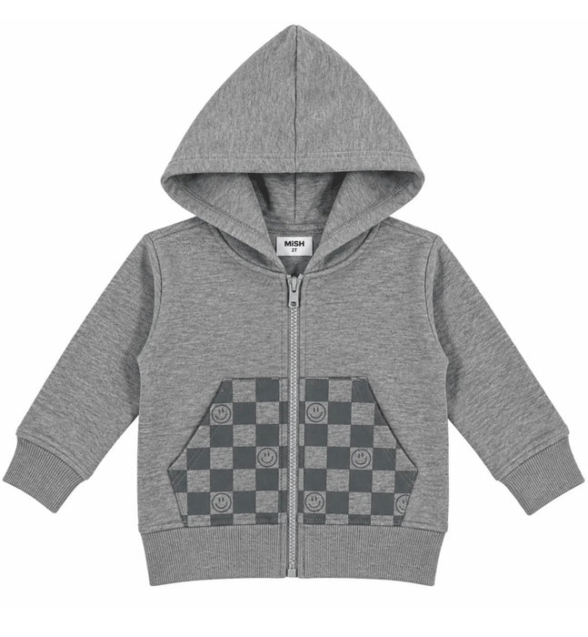 Kids Zip Hoodie - Smile Check