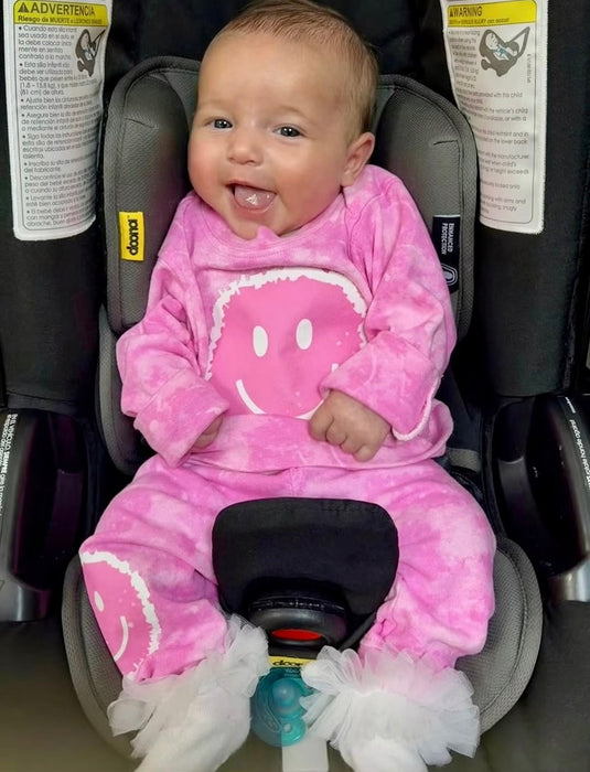 Baby Tie Dye Smiley Set - Pink