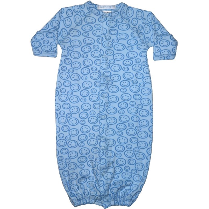 😎Baby Converter Gown - Chalk Smile Blue