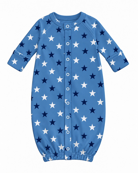 Baby Converter Gown - Blue Stars